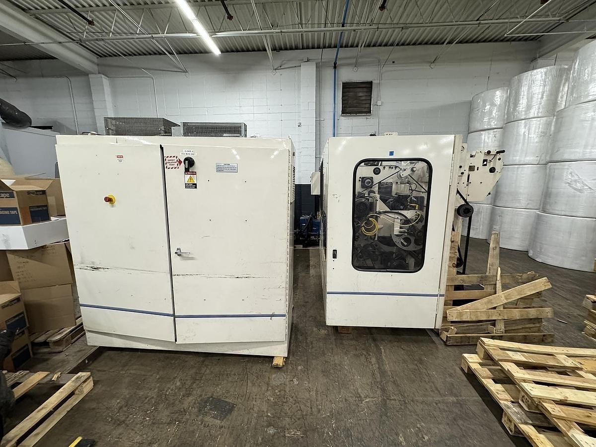Used 42" WIDE ELSNER ENR-1000 AUTOMATIC REWINDER FOR NONWOVEN WIPES 10" REWIND DIA.