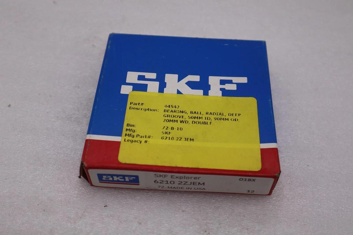 Used NEW SKF 6210 2ZJEM Ball Bearing 62102ZJEM 6210-2ZJEM STK L216CC