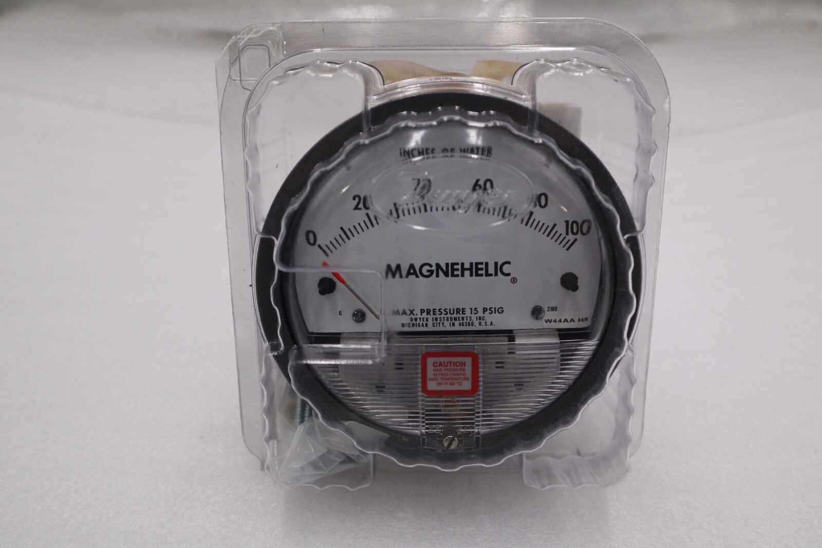 NEW Dwyer 4" Magnehelic Mode 2100 Differential Pressure Gauge 0-100" STOCK H177A