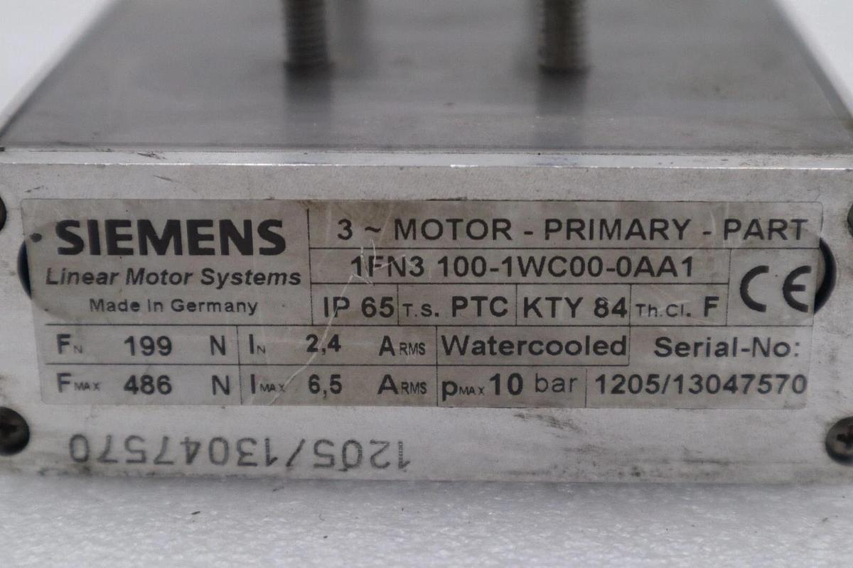 Used SIEMENS 1FN3 100-1WC00-0AA1 MOTOR STOCK K-2990-A
