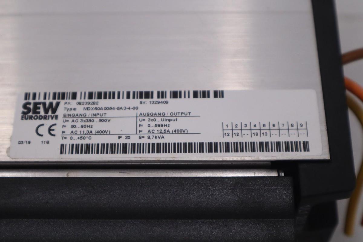 Used Sew Eurodrive MDX61B0055-5A3-4-0T Movidrive Drive Inverter H-767C