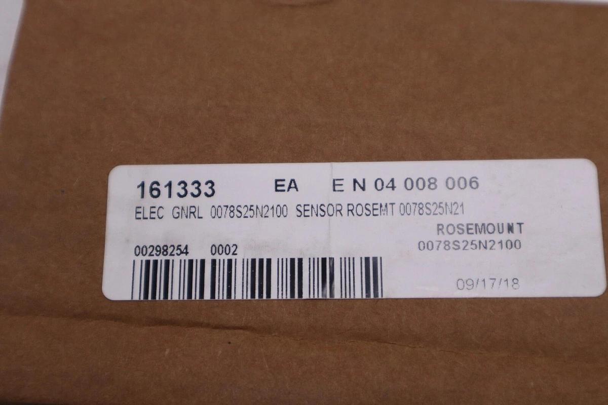 ROSEMOUNT 0078S25N2100 SENSOR STOCK #G-133A