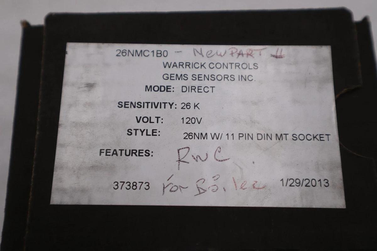 NEW OPEN BOX Warrick Controls 26NMC1B0 Liquid Level Relay STK K3978CC