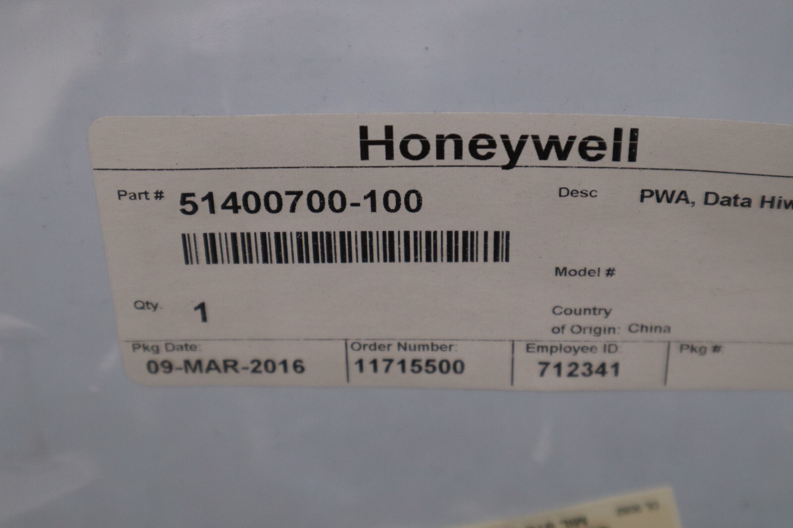 Used NEW HONEYWELL 51400700-100/ 51400700-100-RP CIRCUIT BOARD STOCK G576