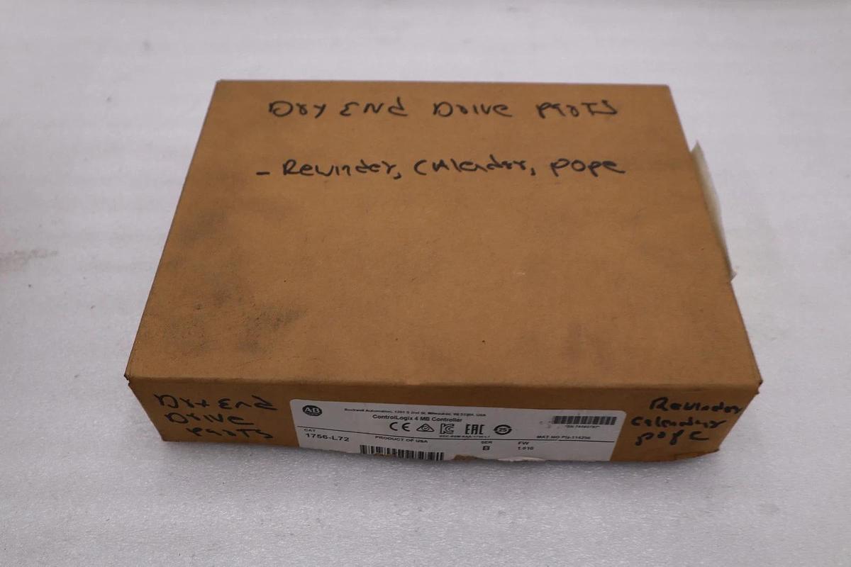Used Allen Bradley 1756-L72/B ControlLogix Logix5572 4MB USB Processor - STOCK 3845CC