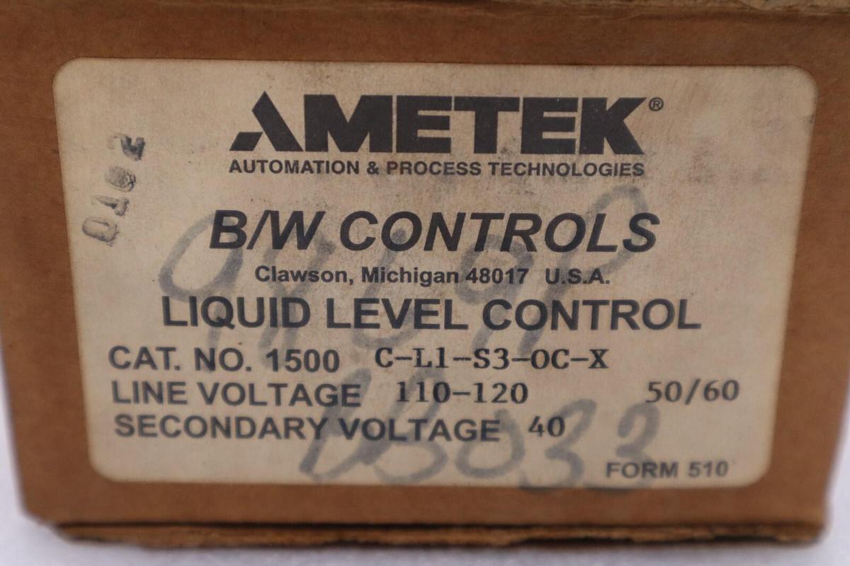 NEW AMETEK 1500 CL1S3OCX/ C-L1-S3-OC-X CONTROL RELAY INDUCTION TYPE 2 #H487A