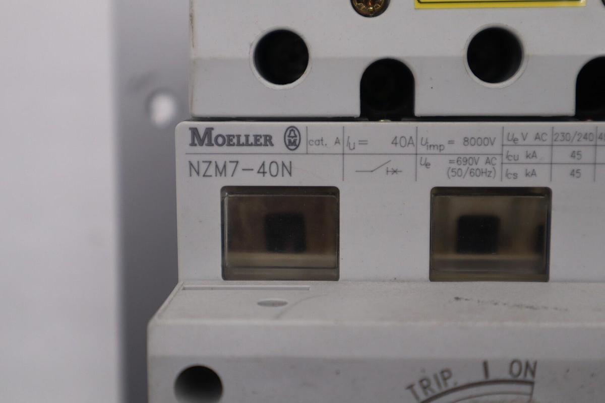 Used Moeller NZM7-40N 40 Amp 480V 50/60HZ Circuit Breaker STOCK 5332