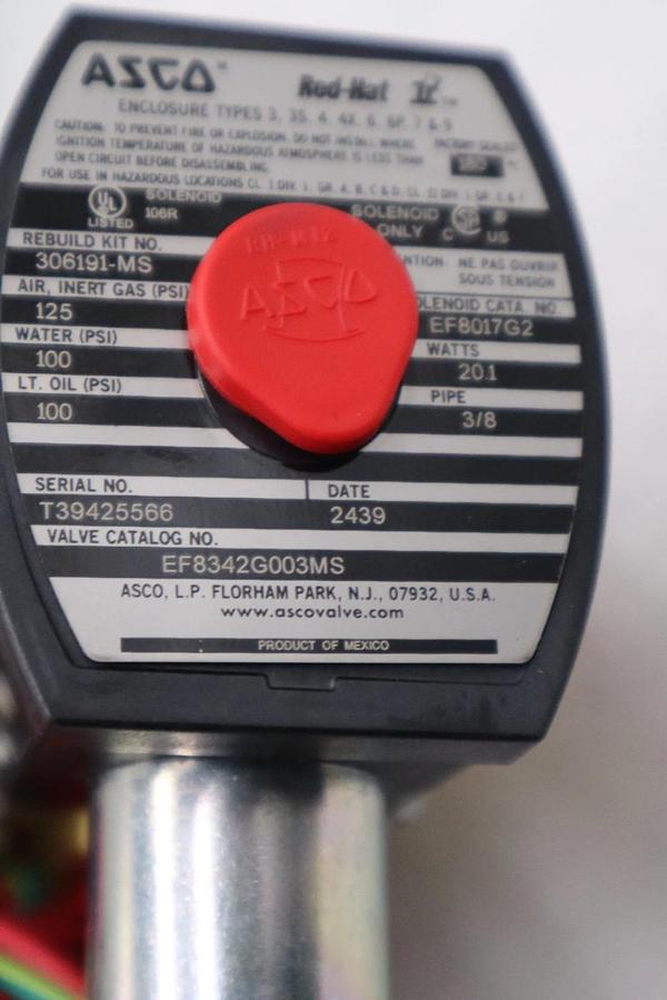 Used REDHAT EF8342G003MS120/60DA Solenoid Valve - NEW IN BOX - STOCK 3102CC