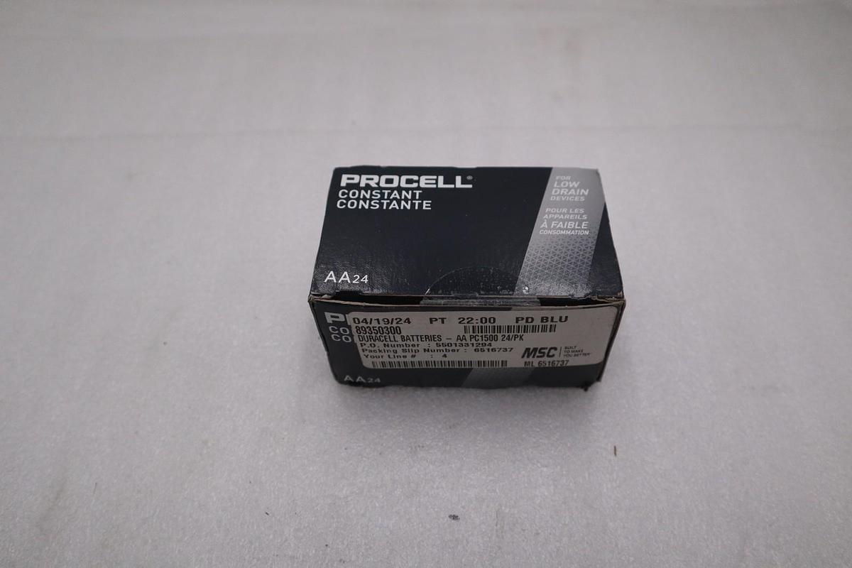 NEW Duracell Procell Battery Alkaline Size AA (Box of 24) STOCK H315A