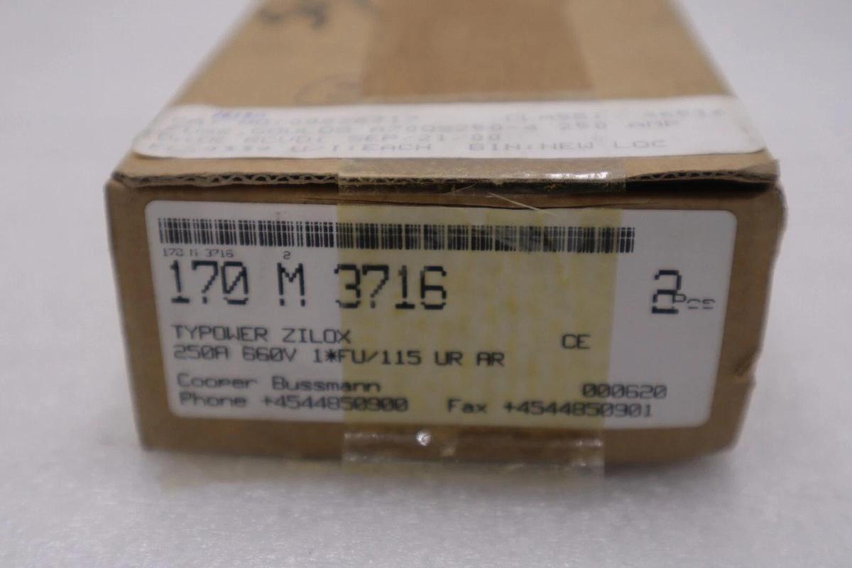Used BUSSMANN 170M3716, High Speed Fuse, 250AMP (BOX OF 2) FREE SHIPPING NEW #G489A