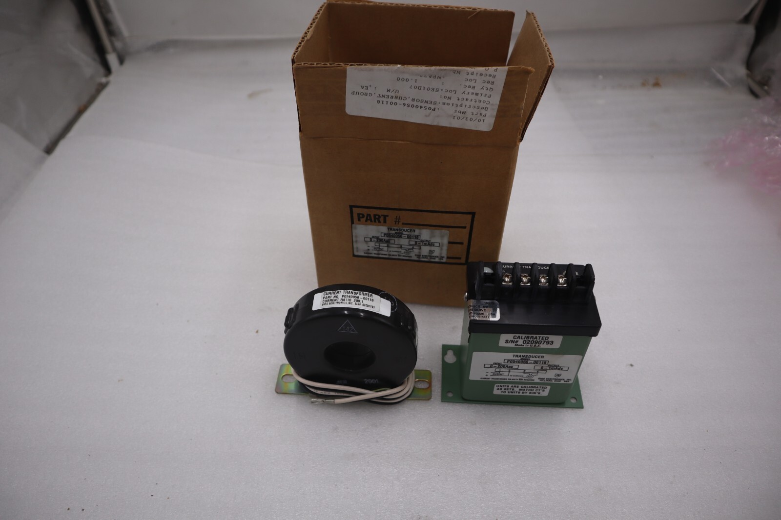 Used Ohio Semitronics Transducer Model P0540056-00118 With Current Transformer New