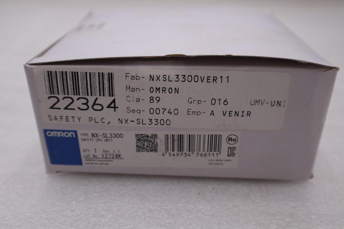 Omron NX-SL3300 Safety CPU Unit Programmable Logic Controller Module - #GF566A