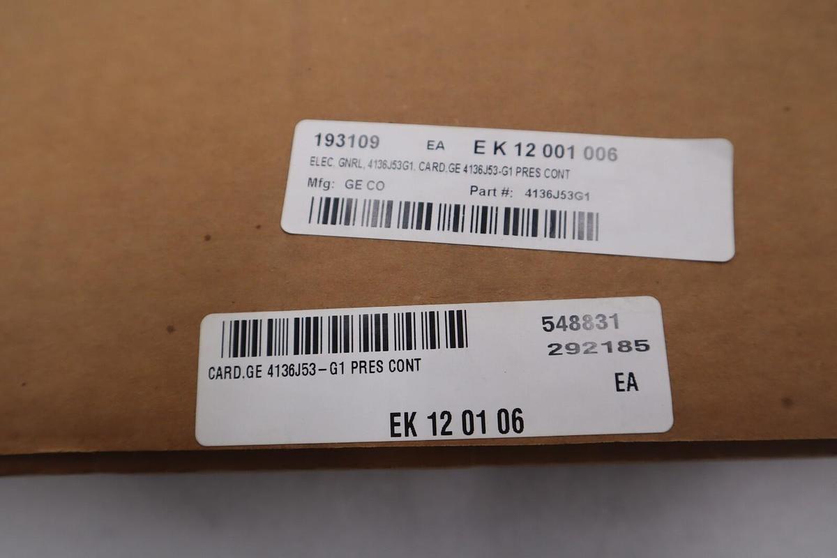 NEW GENERAL ELECTRIC 4136J53-G1 PRESS LIMITER BOARD STOCK G523