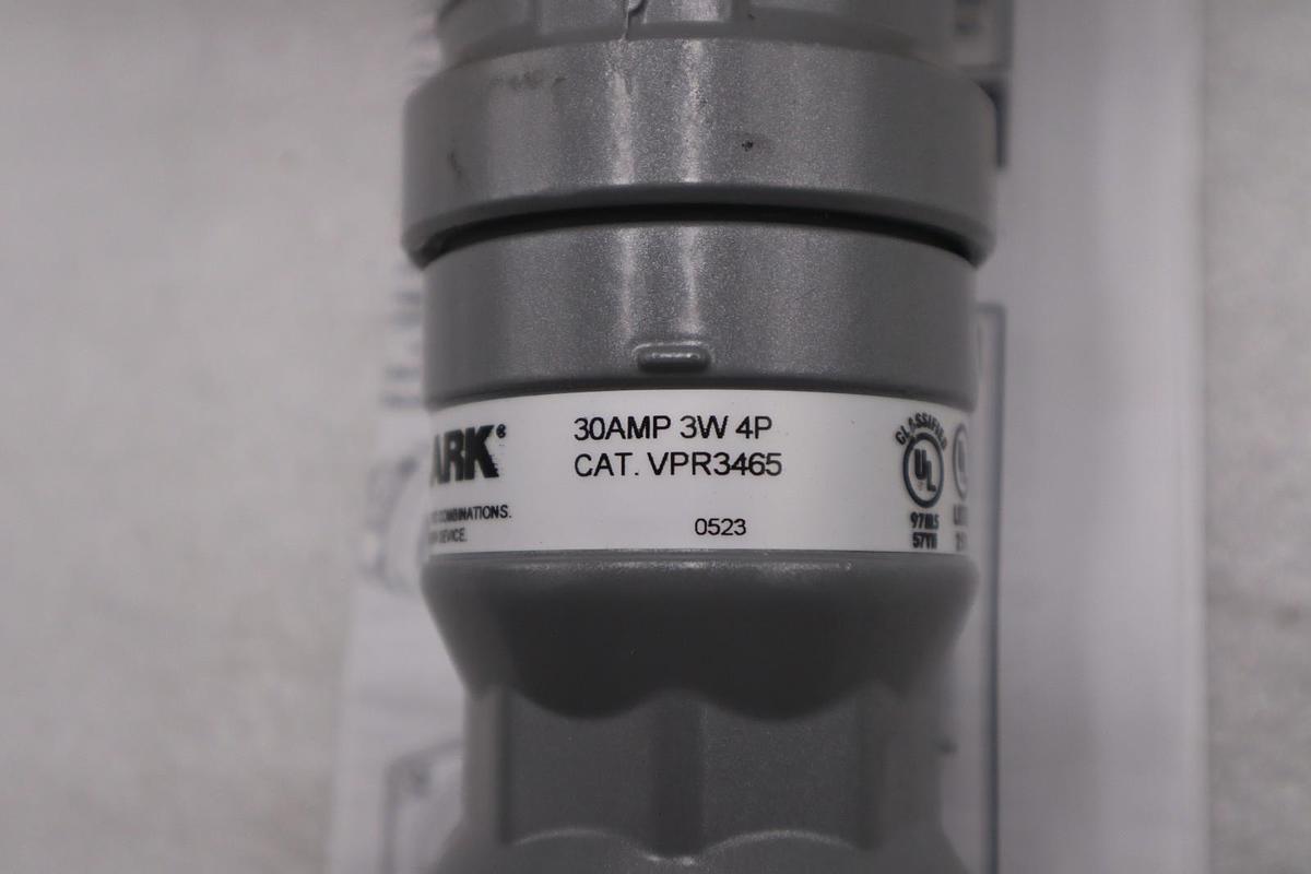 KILLARK VPR3465 30A GROUND STYLE 2 CONNECTOR 3-WIRE 4-POLE STOCK 1387CC