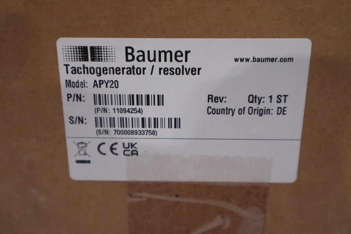 Baumer Baldor DC Tachometer Tachogenerator APY-20 / APY20 NEW IN BOX #GF-1395