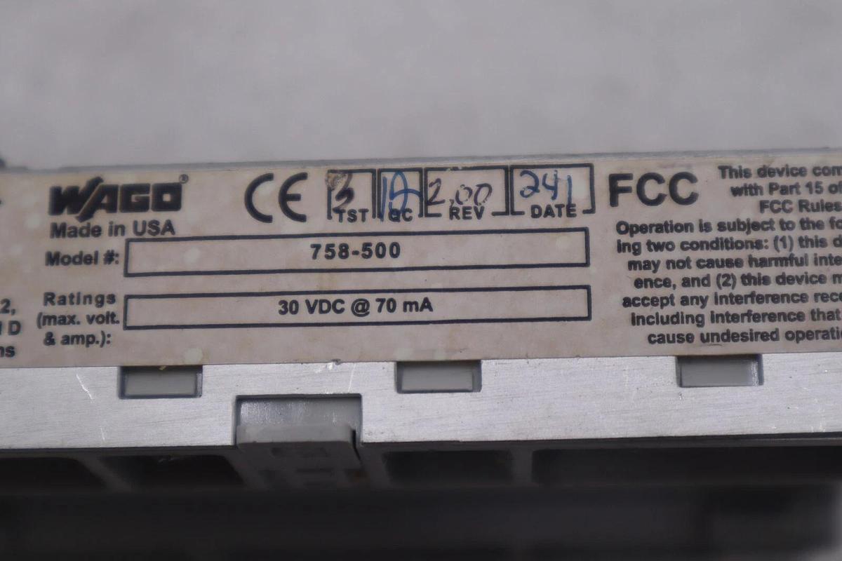 Used WAGO 758-500 ETHERNET SWITCH STOCK L-286-C
