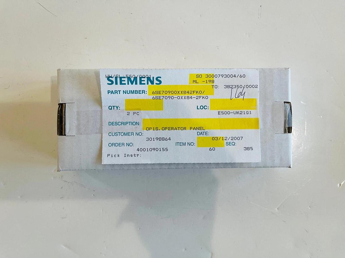 Used New Sealed Siemens PLC 6SE7090-0XX84-2FK0 #K-906