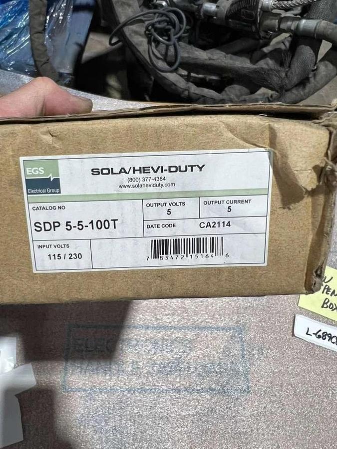 NEW OPEN BOX Emerson SDP 5-5-100T SolaHD Power Supply STK L689CC