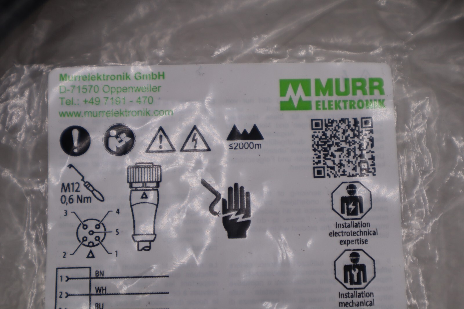 MurrElektronik 7000-12241-7321000 M12 female 0DEG A-cod. with cable STOCK 4910