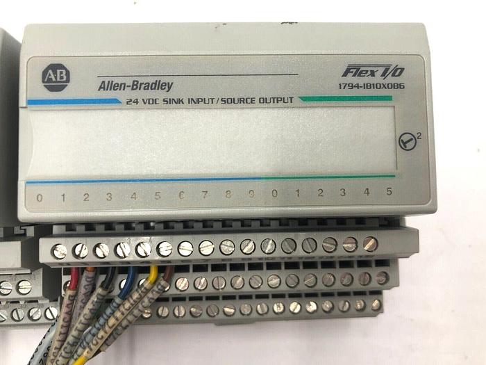 Used LOT OF 3 ALLEN BRADLEY 1794-IB10X0B6 / 1794-IB10XOB6 W/ 1794-TB3 STOCK 1568