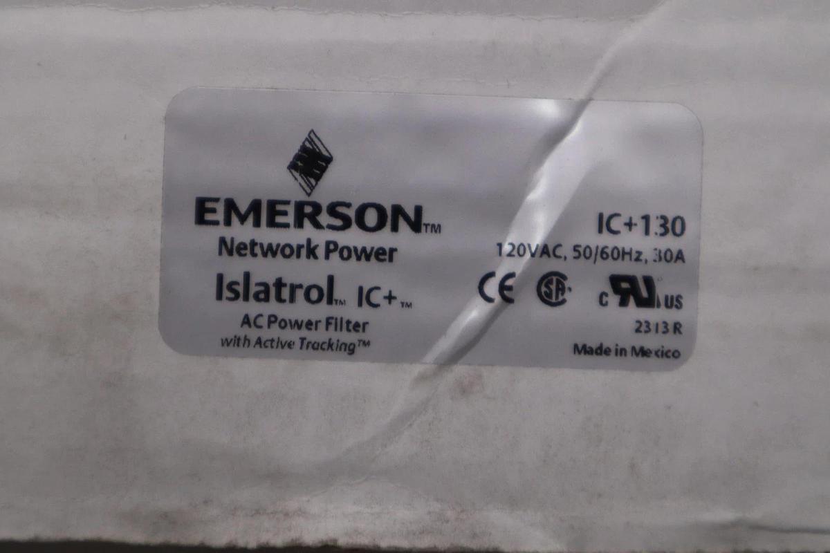 Used NEW EMERSON IC+130 ISLATROL AC POWER FILTER 120VAC 50/60HZ IC130 STOCK 5192CC