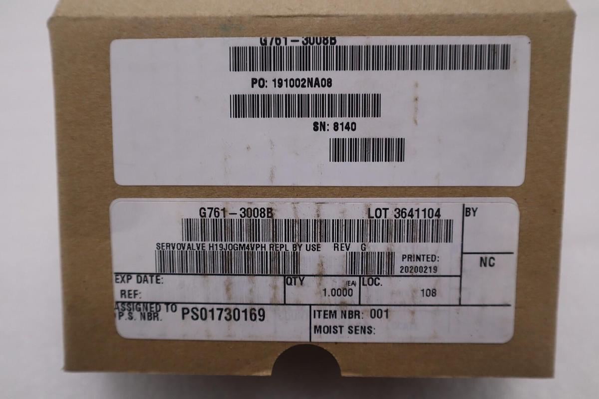 Used MOOG G761-3008B REPAIRED BY OEM STOCK G460
