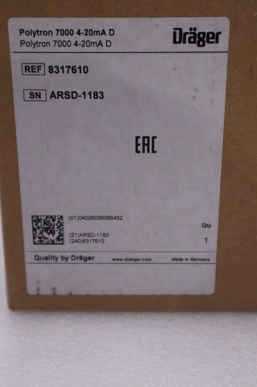 NEW Drager 8317610 Polytron 7000 Gas And Oxygen Detector SIX AVAILABLE #G49A