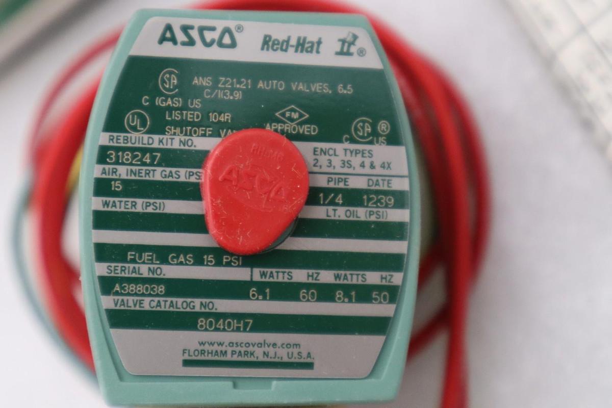 NEW ASCO REDHAT 8040H7 110/120V 15PSI 1/4" NSNP STOCK H761A