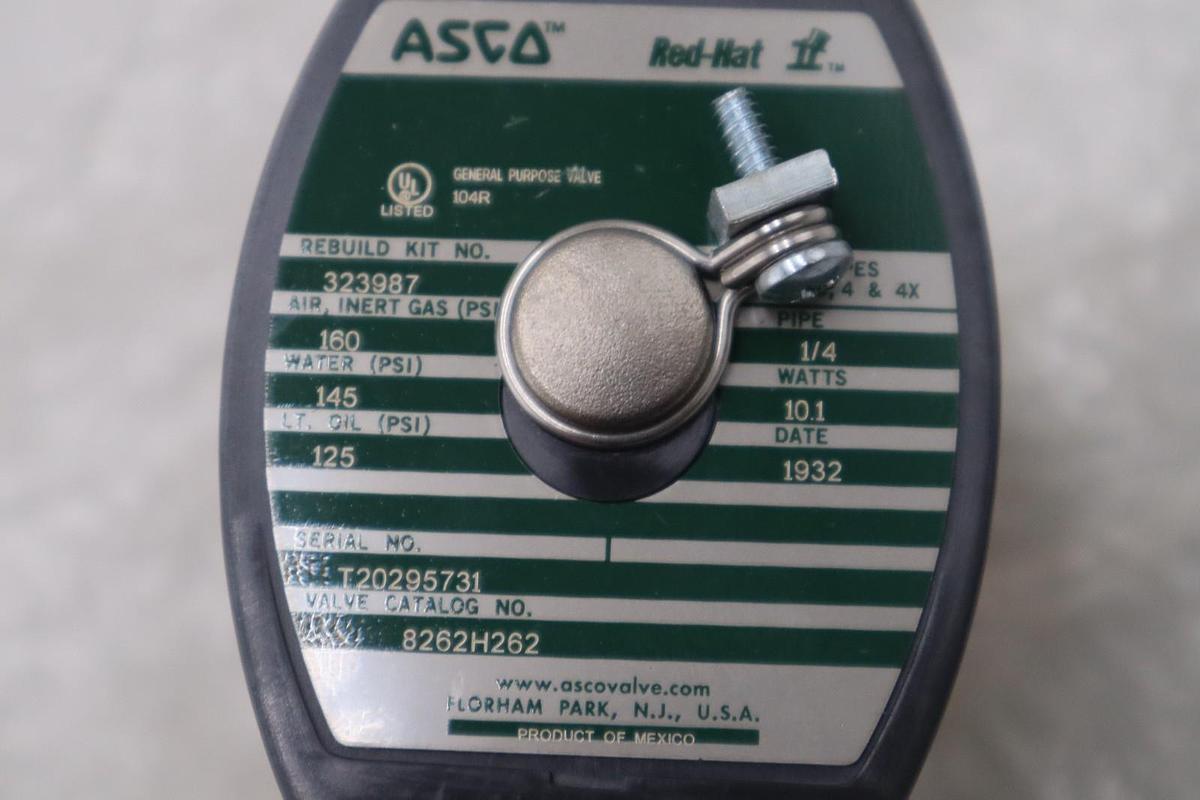 ASCO RedHat 8262H262 2-way direct-acting solenoid valve NEW IN BOX STOCK 1417D