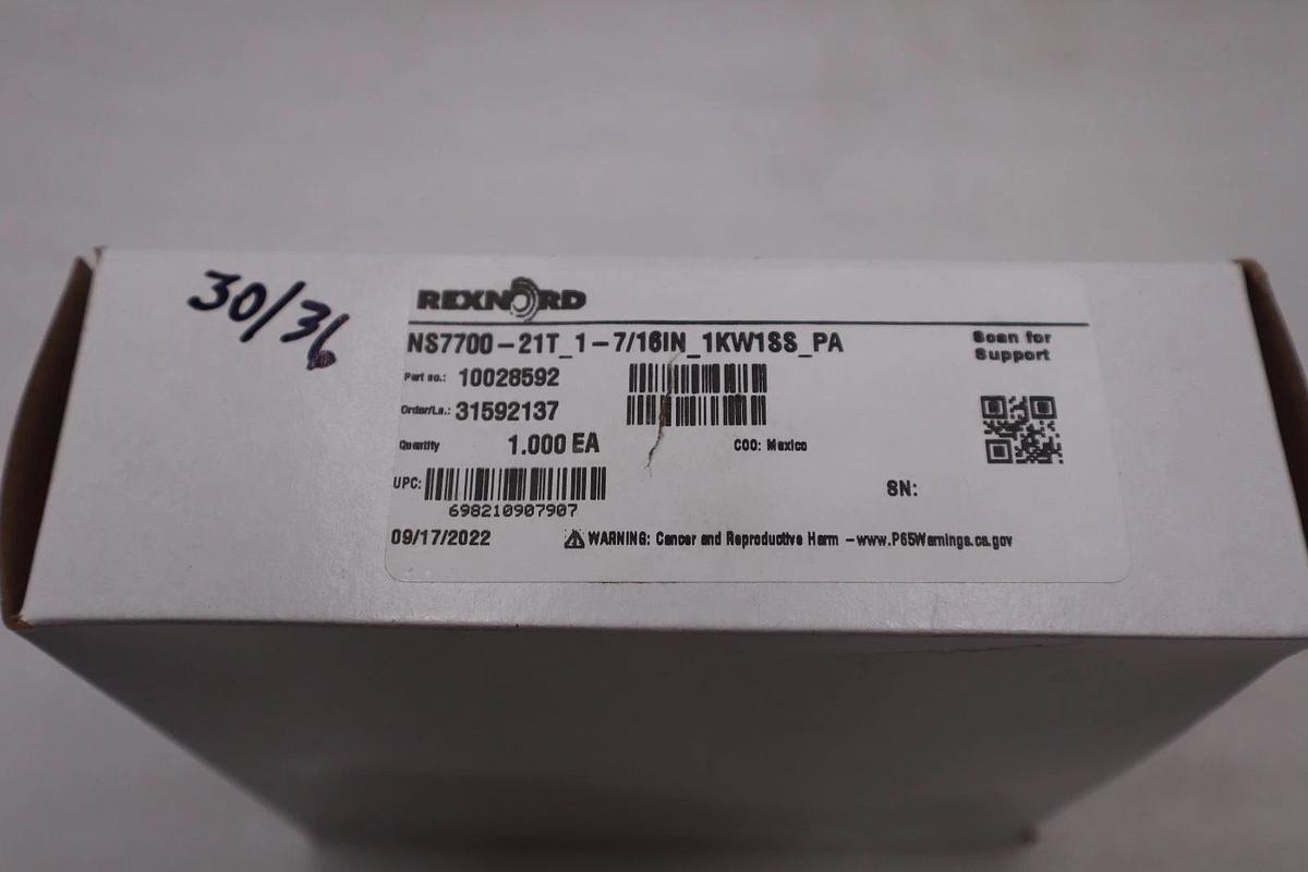 Used NEW Rexnord NS7700-21T_1-7/16IN_1KW1SS_PA Split Sprocket 10028592 STOCK H1561