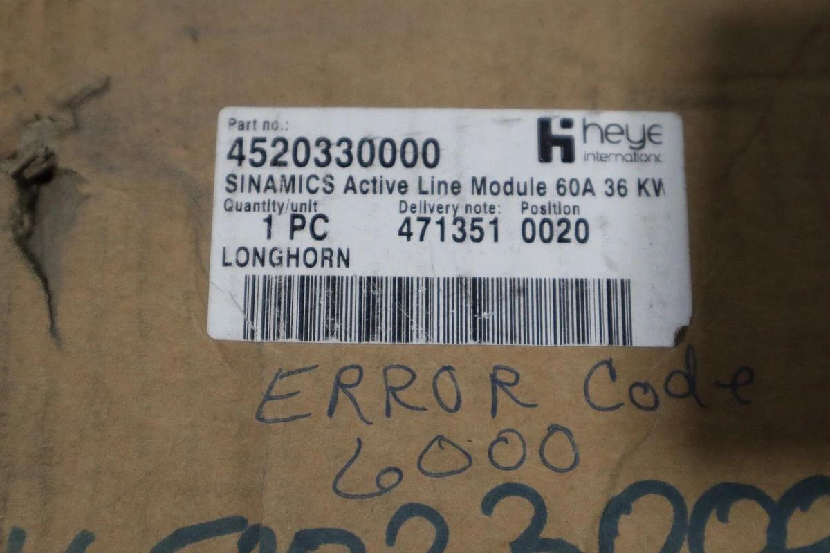 NEW WITH BOX Siemens 6SL3130-7TE23-6AA3 6SL3 130-7TE23-6AA3 Active Line Module