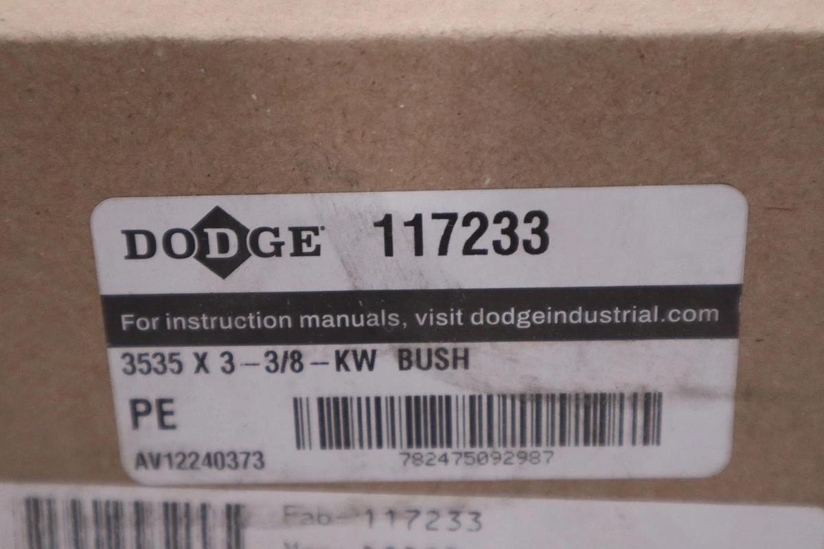 Used Dodge 117233 3535 X 3 -3/8-KW TAPER LOCK BUSH - NEW IN BOX - STOCK GF456A
