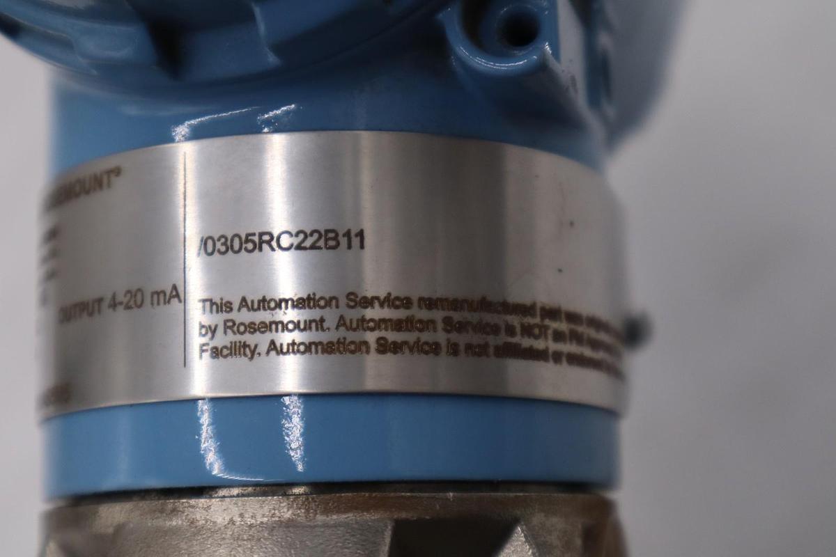 Used ROSEMOUNT PRESSURE TRANSMITTER 3051CG4A02A1AS5M5 300PSI 0-300 - STOCK 3119CC