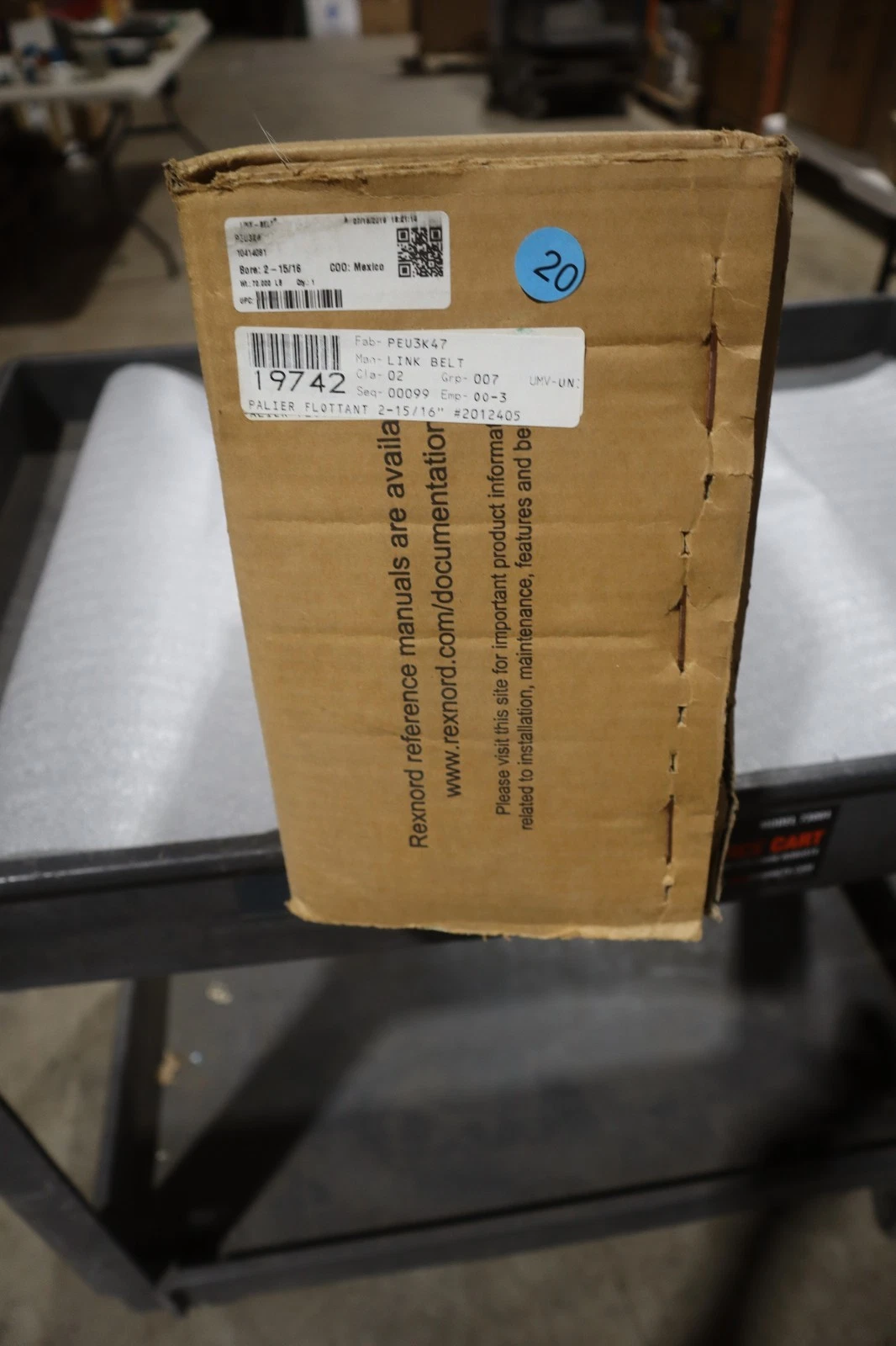 Used Link-Belt Bearings Rexnord PEU3K47 Pillow Block Ball Bearing - STOCK SGF109