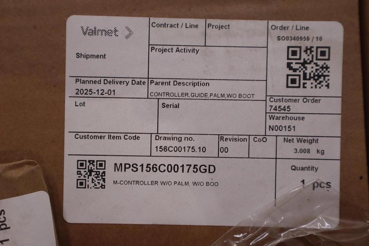 Used VALMET MPS156C00175GD M-CONTROLLER W/O PALM W/O BOO - STOCK GF1030