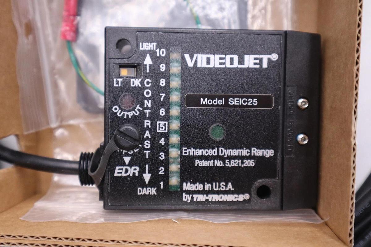 Used NEW IN BOX VIDEOJET FIBER OPTIC PRODUCT DETECTOR SEIC25A 375085-05 STOCK H266