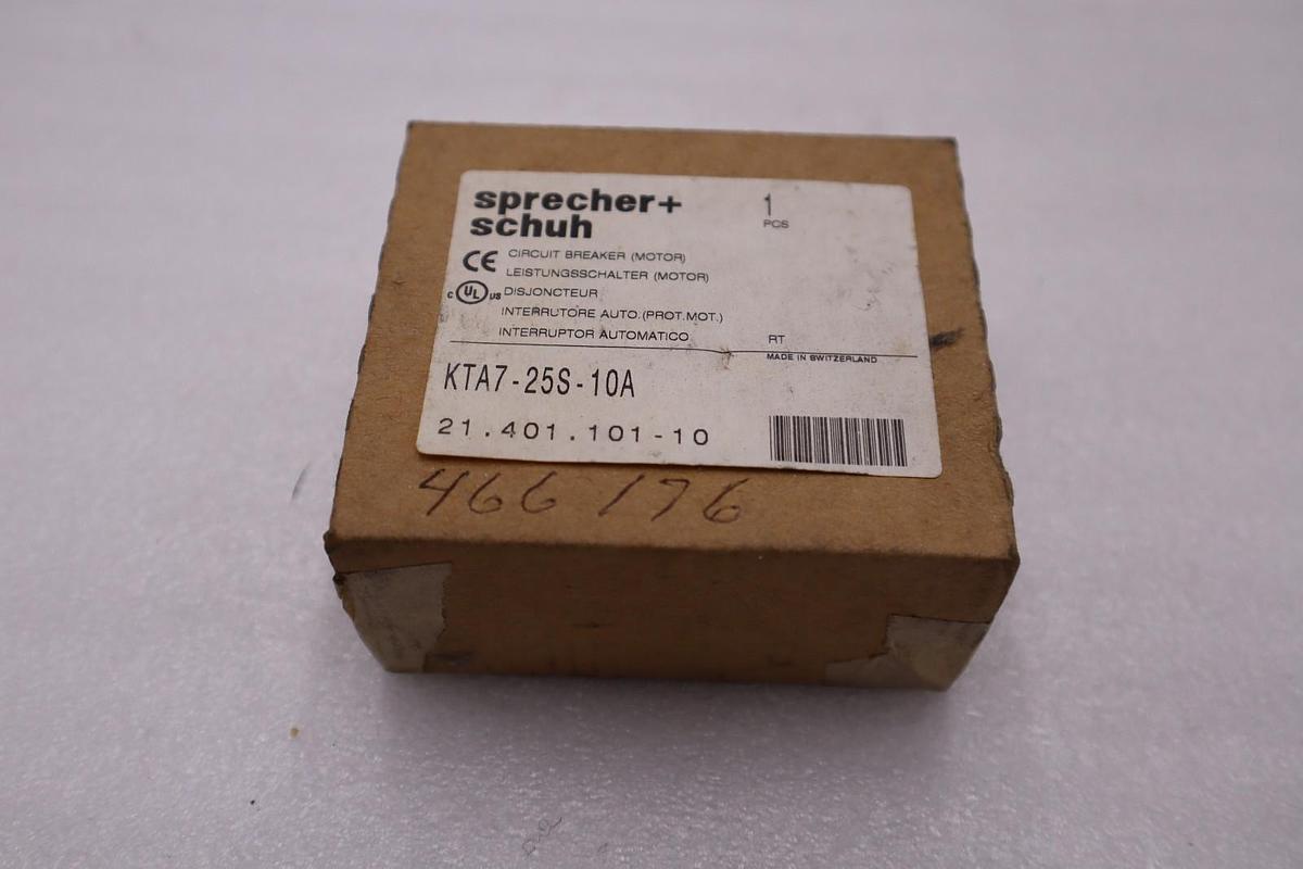 SPRECHER+SCHUH KTA7-25S-10A CIRCUIT BREAKER - NEW IN BOX - STOCK H897A