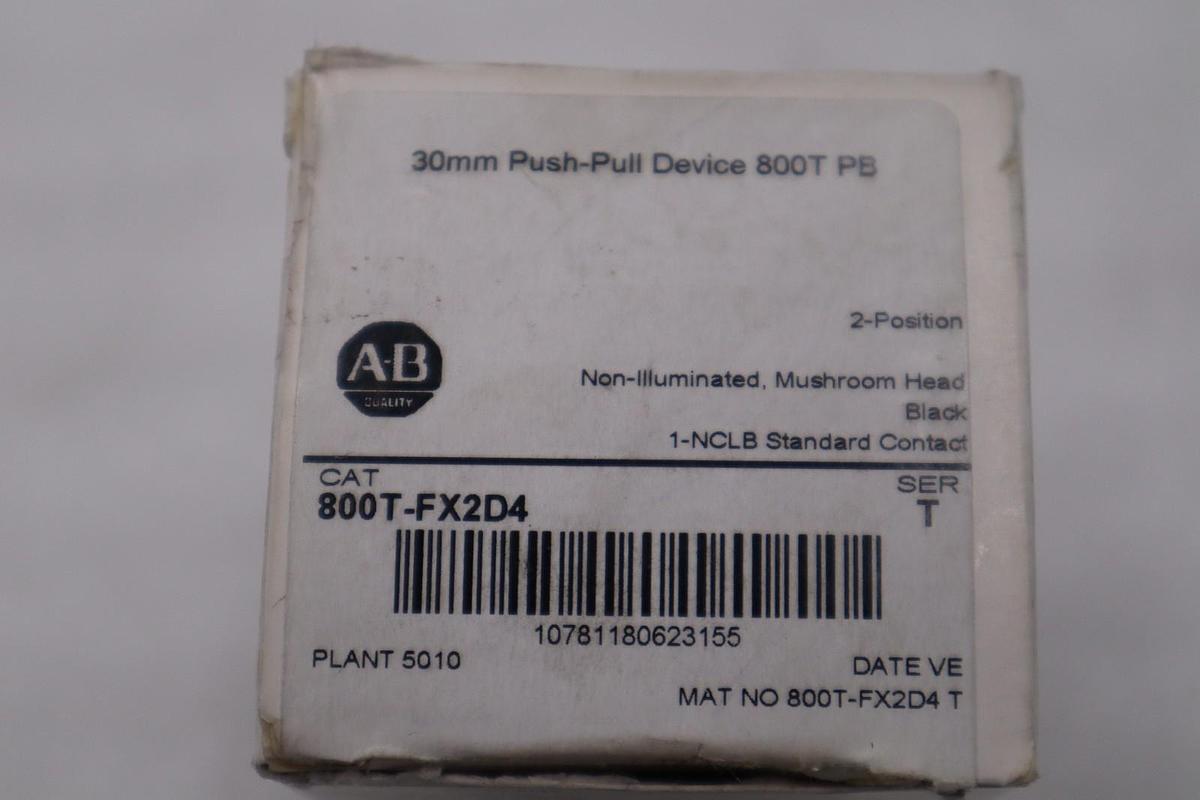 Used ALLEN BRADLEY 800T-FXQH2BA1 30MM PUSH-PULL DEVICE SER U STOCK #H682A