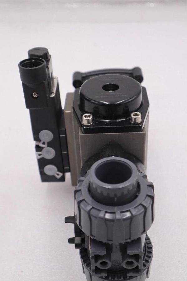 Used VALWORX 530163 AP063 PNEUMATIC ACTUATOR W/ 529102A SOLENOID 529910A VALVE #005-A