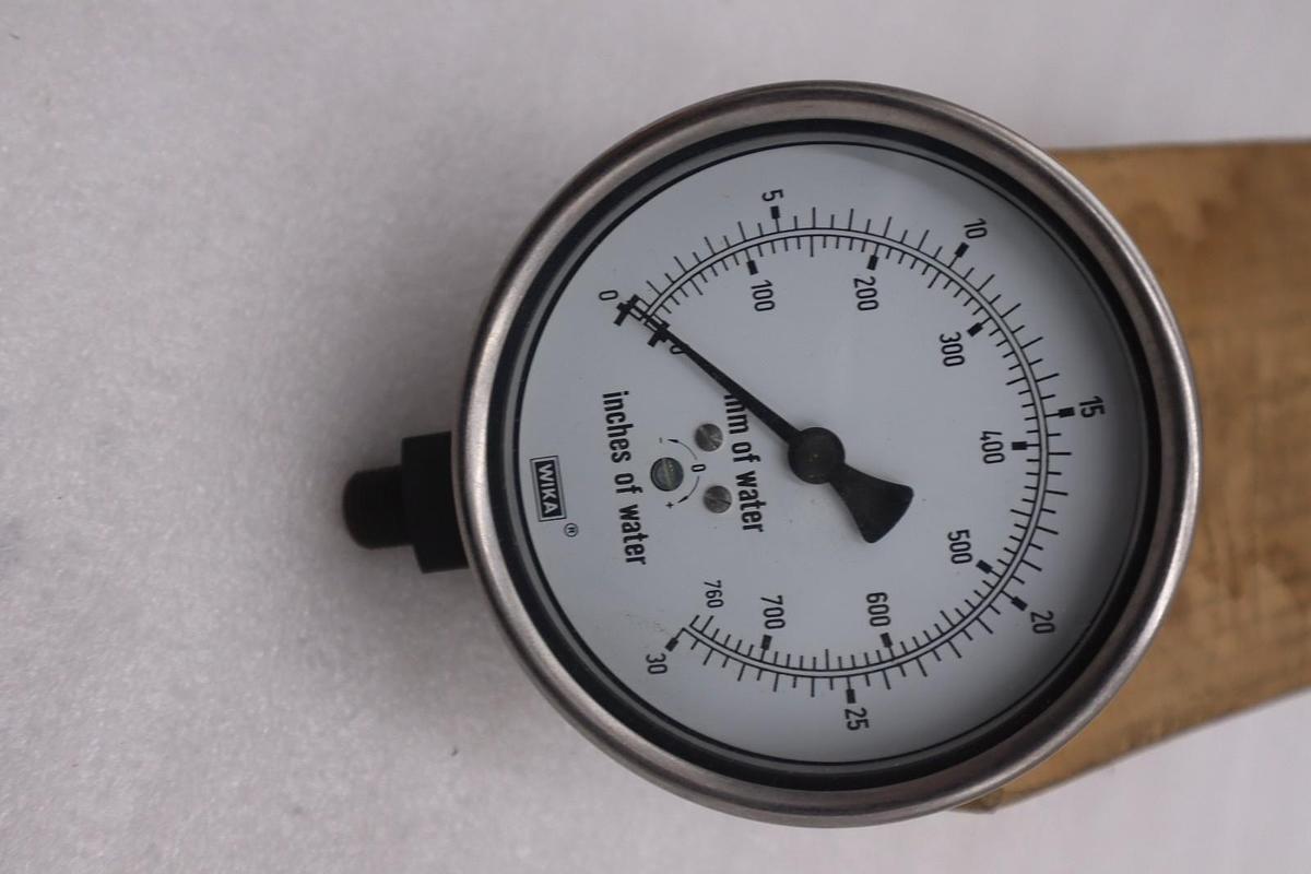 Wika 612.20 4" Gauge 0-30 mmh20 9747740 1/4" NPT - STOCK GF686A