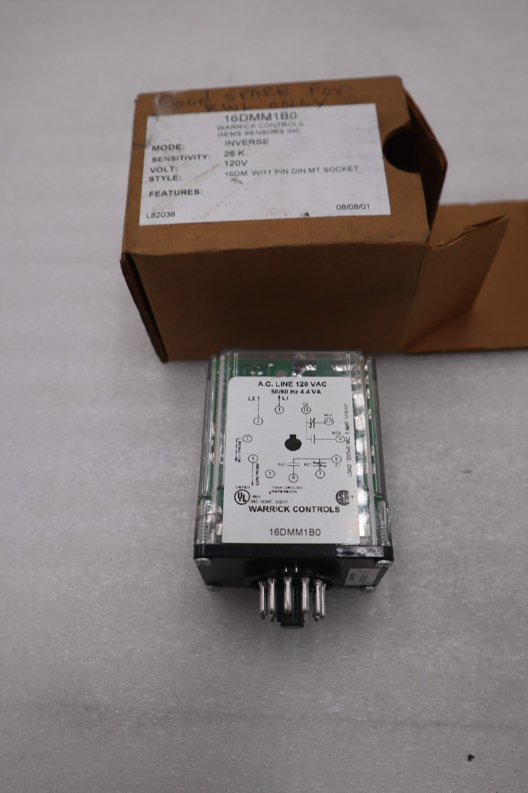 Used NEW GEM SENSOR WARRICK CONTROLS 16DMM1B0 CONTROL MODULE STK K3985CC