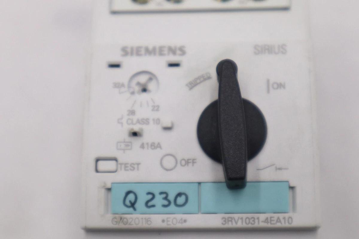 Used Siemens 3RV1031-4EA10 Motor Starter STOCK K-3824