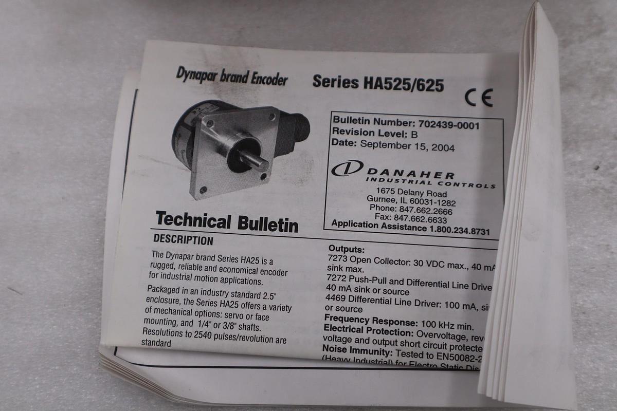 Used HA625102403EA Dynapar Encoders, HA25 Series ENCODER NEW IN BOX STOCK GF-345A