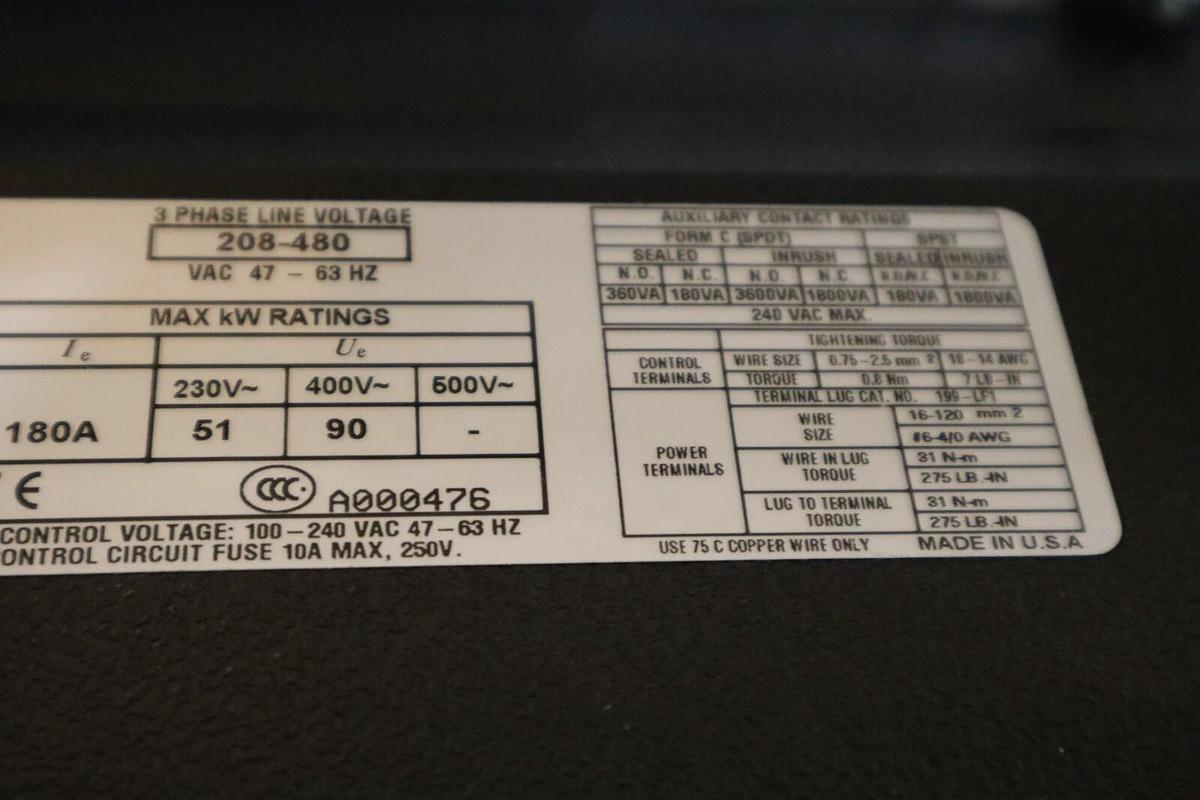 Used ALLEN BRADLEY 150-B180NBD SMART MOTOR CONTROLLER - SURPLUS NEVER USED STK HS24