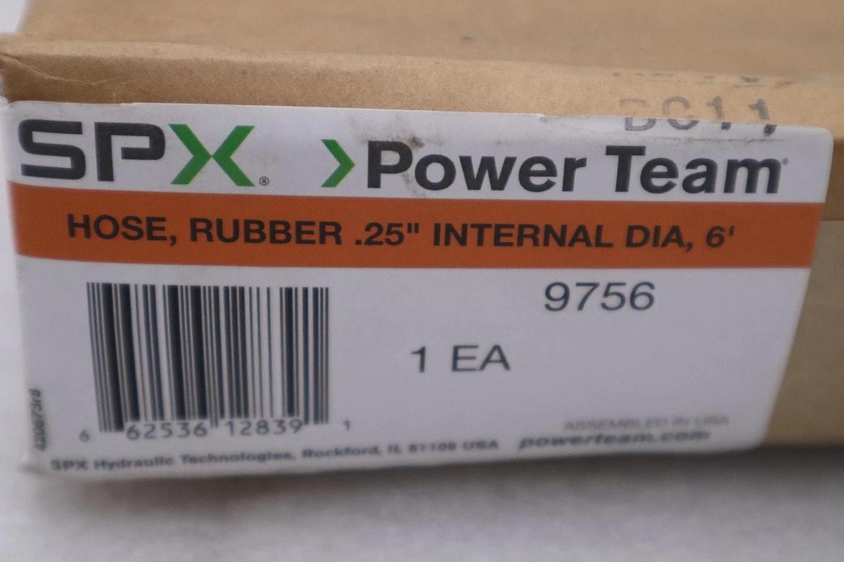 Used 1/4" X 6' SPX POWER TEAM 9754 HYDRAULIC HOSE NEW IN BOX STOCK GF-213A