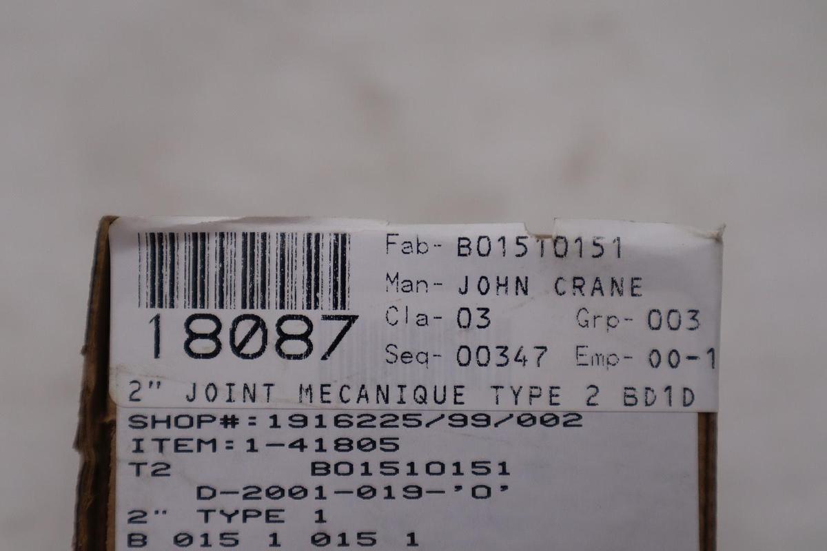 John Crane FSD3000 2" TYPE 1 Assembly - NEW IN BOX - STOCK GF509A