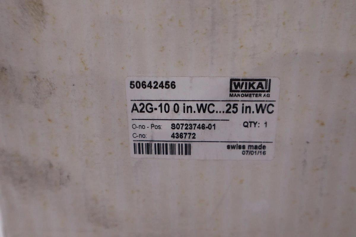 Used NEW IN BOX WIKA Model A2G-10 Air 2 Guide Differential pressure gauge 0-25 #H995