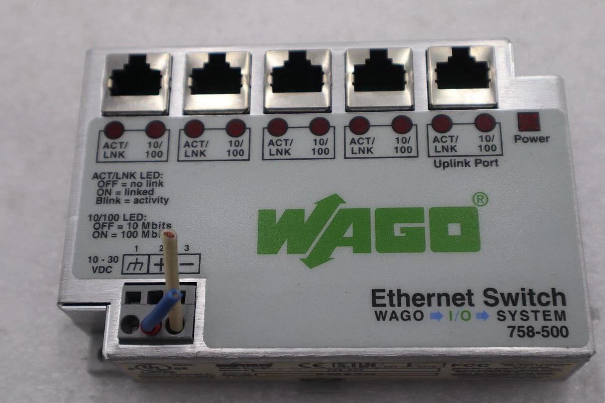 Used WAGO 758-500 ETHERNET SWITCH STOCK L-286-C