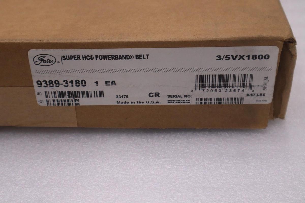 Gates 9389-3180 3/5VX1800 Super HC PowerBand Belt - STOCK K4042