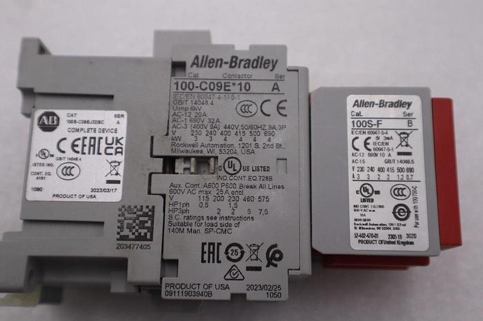 New Allen-Bradley 100-C09E*10 Contactor CONTACTOR IEC 3 POLE STOCK L-706C